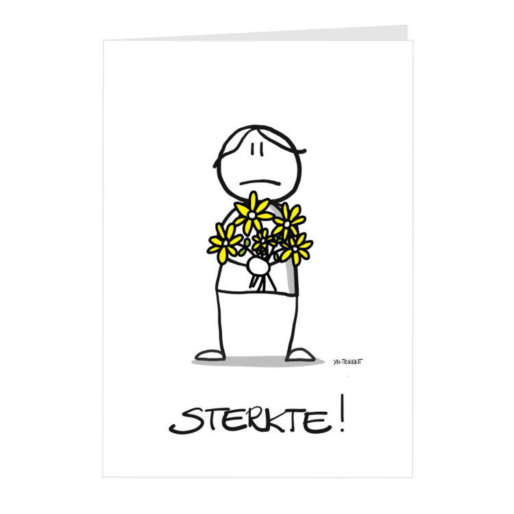 kaart sterkte - gele bloemen