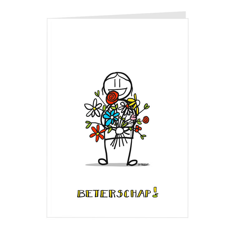 kaart beterschap - bloemen