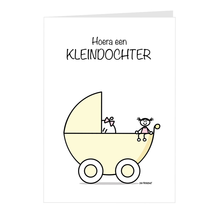 Afbeelding kaart. Hoera een kleindochter